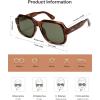imageSOJOS Retro Square Polarized Sunglasses Womens Mens Chic Vintage Oversized Old Money Shades SJ2616TortoiseGreen