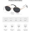 imageSOJOS Retro Trendy Oval Polarized Sunglasses Womens Mens 80s 90s Chic Small Round Metal Frame Sunnies SJ1260GoldGrey