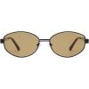 imageSOJOS Trendy Oval Polarized Sunglasses for Women Men Retro Fashion Round Shades SJ1255BlackLight Brown