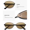 imageSOJOS Trendy Oval Polarized Sunglasses for Women Men Retro Fashion Round Shades SJ1255BlackLight Brown
