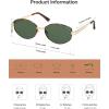imageSOJOS Trendy Oval Polarized Sunglasses for Women Men Retro Fashion Round Shades SJ1255TortoiseGreen