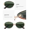 imageSOJOS Trendy Oval Polarized Sunglasses for Women Men Retro Fashion Round Shades SJ1255TortoiseGreen