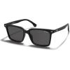 imageSOJOS Trendy Polarized Square Sunglasses Womens Men Retro Vintage 90s Sun Glasses SJ2387Black Frame Grey Lens