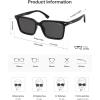 imageSOJOS Trendy Polarized Square Sunglasses Womens Men Retro Vintage 90s Sun Glasses SJ2387Black Frame Grey Lens