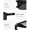 imageSOJOS Trendy Polarized Square Sunglasses Womens Men Retro Vintage 90s Sun Glasses SJ2387Black Frame Grey Lens