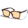 imageSOJOS Trendy Polarized Square Sunglasses Womens Men Retro Vintage 90s Sun Glasses SJ2387Red Tortoise Frame Light Brown Lens