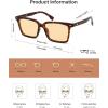 imageSOJOS Trendy Polarized Square Sunglasses Womens Men Retro Vintage 90s Sun Glasses SJ2387Red Tortoise Frame Light Brown Lens