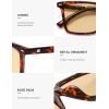 imageSOJOS Trendy Polarized Square Sunglasses Womens Men Retro Vintage 90s Sun Glasses SJ2387Red Tortoise Frame Light Brown Lens