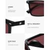 imageSOJOS Trendy Polarized Square Sunglasses Womens Men Retro Vintage 90s Sun Glasses SJ2387Tortoise Frame Red Lens
