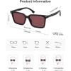 imageSOJOS Trendy Polarized Square Sunglasses Womens Men Retro Vintage 90s Sun Glasses SJ2387Tortoise Frame Red Lens