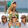 imageSOJOS Trendy Square Polarized Sunglasses Womens Retro Vintage Women 90s Sun Glasses SJ2612Brown Frame Green Lens