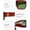 imageSOJOS Trendy Square Polarized Sunglasses Womens Retro Vintage Women 90s Sun Glasses SJ2612Brown Frame Green Lens