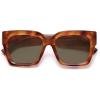 imageSOJOS Trendy Square Polarized Sunglasses Womens Retro Vintage Women 90s Sun Glasses SJ2612Brown Tortoise Frame Brown Lens