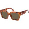 imageSOJOS Trendy Square Polarized Sunglasses Womens Retro Vintage Women 90s Sun Glasses SJ2612Brown Tortoise Frame Brown Lens