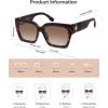imageSOJOS Trendy Square Polarized Sunglasses Womens Retro Vintage Women 90s Sun Glasses SJ2612Tortoise Frame Brown Grading Lens