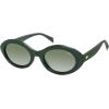 imageSOJOS Retro Oval Polarized Sunglasses for Women Trendy Sun Glasses Vintage Shades UV400 SJ2394Green  Green