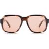 imageSOJOS Retro Square Polarized Sunglasses Womens Mens Chic Vintage Oversized Old Money Shades SJ2616Light TortoiseCoral Pink Tinted