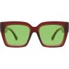 imageSOJOS Trendy Square Polarized Sunglasses Womens Retro Vintage Women 90s Sun Glasses SJ2612Brown Frame Green Lens