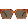 imageSOJOS Trendy Square Polarized Sunglasses Womens Retro Vintage Women 90s Sun Glasses SJ2612Brown Tortoise Frame Brown Lens