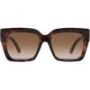imageSOJOS Trendy Square Polarized Sunglasses Womens Retro Vintage Women 90s Sun Glasses SJ2612Tortoise Frame Brown Grading Lens