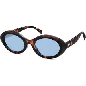 imageSOJOS Retro Oval Polarized Sunglasses for Women Trendy Sun Glasses Vintage Shades UV400 SJ2394Tortoise  Blue