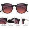 imageSOJOS Classic Trendy Round Sunglasses Womens Mens Oversized Large Shades UV400 Vacation Sunnies SJ2068Black  Gradient Grey  Red