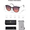 imageSOJOS Classic Trendy Round Sunglasses Womens Mens Oversized Large Shades UV400 Vacation Sunnies SJ2068Black  Gradient Grey  Red