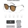 imageSOJOS Classic Trendy Round Sunglasses Womens Mens Oversized Large Shades UV400 Vacation Sunnies SJ2068Black Gradient TortoiseBrown