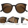 imageSOJOS Classic Trendy Round Sunglasses Womens Mens Oversized Large Shades UV400 Vacation Sunnies SJ2068Black Gradient TortoiseBrown
