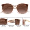imageSOJOS Classic Trendy Round Sunglasses Womens Mens Oversized Large Shades UV400 Vacation Sunnies SJ2068BrownBrown