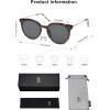 imageSOJOS Classic Trendy Round Sunglasses Womens Mens Oversized Large Shades UV400 Vacation Sunnies SJ2068Dark TortoiseGrey