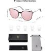 imageSOJOS Classic Trendy Round Sunglasses Womens Mens Oversized Large Shades UV400 Vacation Sunnies SJ2068Shiny BlackPink