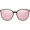 imageSOJOS Classic Trendy Round Sunglasses Womens Mens Oversized Large Shades UV400 Vacation Sunnies SJ2068Shiny BlackPink