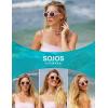 imageSOJOS Ocean Collection Round Sunglasses Recycled Fishing Net Frame EcoFriendly UV400 Polarized Lenses Indian OceanBlackGrey