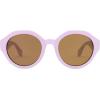 imageSOJOS Ocean Collection Round Sunglasses Recycled Fishing Net Frame EcoFriendly UV400 Polarized Lenses Indian OceanPurpleBrown