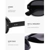 imageSOJOS Polarized Aviator Square Sunglasses for Women Men 90s Retro Vintage Oval Shades UV400 Lens SJ2395BlackGrey