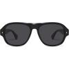 imageSOJOS Polarized Aviator Square Sunglasses for Women Men 90s Retro Vintage Oval Shades UV400 Lens SJ2395BlackGrey
