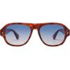 imageSOJOS Polarized Aviator Square Sunglasses for Women Men 90s Retro Vintage Oval Shades UV400 Lens SJ2395Red BrowntortoiseBlue Grading