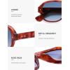 imageSOJOS Polarized Aviator Square Sunglasses for Women Men 90s Retro Vintage Oval Shades UV400 Lens SJ2395Red BrowntortoiseBlue Grading