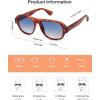 imageSOJOS Polarized Aviator Square Sunglasses for Women Men 90s Retro Vintage Oval Shades UV400 Lens SJ2395Red BrowntortoiseBlue Grading