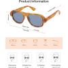imageSOJOS Polarized Aviator Square Sunglasses for Women Men 90s Retro Vintage Oval Shades UV400 Lens SJ2395Yellow TortoiseBlue