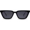 imageSOJOS Polarized Narrow Square Cateye Sunglasses for Women Retro Trendy Driving Glasses SJ2169BlackGrey