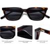 imageSOJOS Polarized Narrow Square Cateye Sunglasses for Women Retro Trendy Driving Glasses SJ2169Tortoise FrameGrey Lens