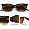 imageSOJOS Polarized Narrow Square Cateye Sunglasses for Women Retro Trendy Driving Glasses SJ2169TortoiseBrown