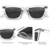 imageSOJOS Polarized Narrow Square Cateye Sunglasses for Women Retro Trendy Driving Glasses SJ2169Transparent GreyGrey