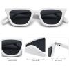 imageSOJOS Polarized Narrow Square Cateye Sunglasses for Women Retro Trendy Driving Glasses SJ2169WhiteGrey
