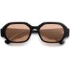 imageSOJOS Polarized Sunglasses For Women Retro Rectangle Womens Sun Glasses Trendy Narrow Square 90s Shades SJ2232BlackOrange