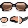 imageSOJOS Polarized Sunglasses For Women Retro Rectangle Womens Sun Glasses Trendy Narrow Square 90s Shades SJ2232BlackOrange