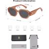 imageSOJOS Polarized Sunglasses For Women Retro Rectangle Womens Sun Glasses Trendy Narrow Square 90s Shades SJ2232Milky BrownGrey