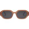 imageSOJOS Polarized Sunglasses For Women Retro Rectangle Womens Sun Glasses Trendy Narrow Square 90s Shades SJ2232Milky BrownGrey